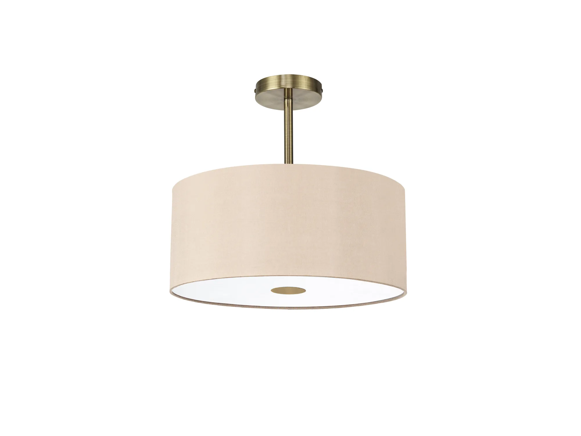 Baymont 40cm Semi Flush Flush 5 Light Antique Brass, Antique Gold/Ruby, Frosted Diffuser DK0500  Deco Baymont AB AG